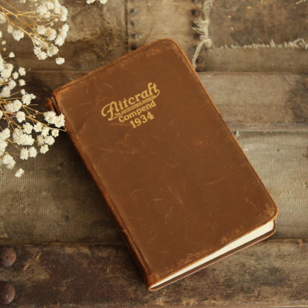 Vintage 1960s Book, "Flitcraft Compend 1934, Life Insurance Companies", 47th Ann